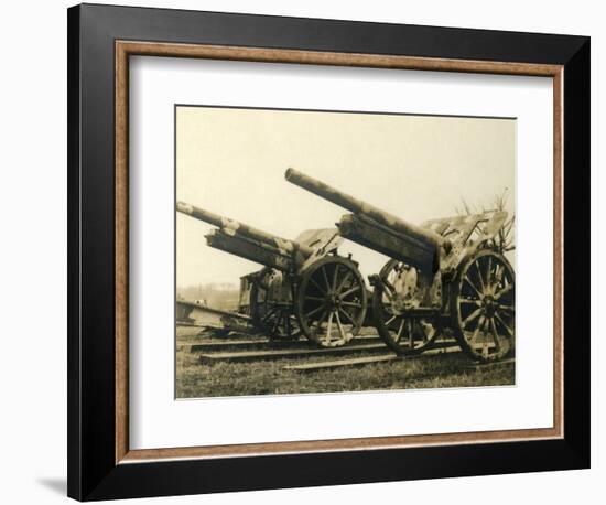 Heavy artillery, c1914-c1918-Unknown-Framed Photographic Print
