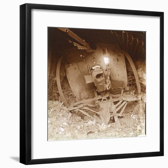 Heavy artillery, Somme, northern France, 1916-Unknown-Framed Photographic Print