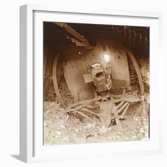 Heavy artillery, Somme, northern France, 1916-Unknown-Framed Photographic Print