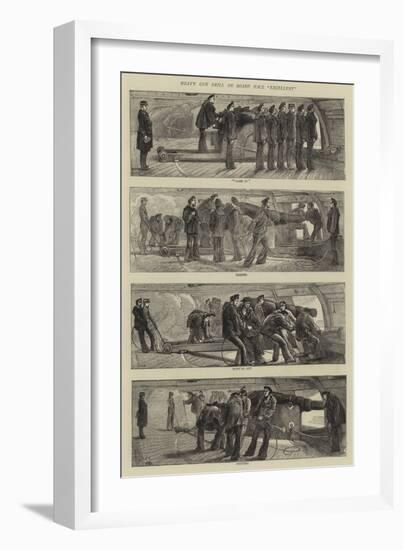 Heavy Gun Drill on Board HMS Excellent-Edwin Buckman-Framed Giclee Print