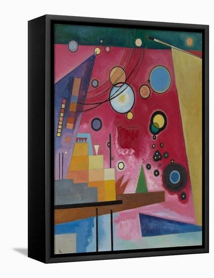 Heavy Red, 1924 (Oil on Cardboard)-Wassily Kandinsky-Framed Premier Image Canvas