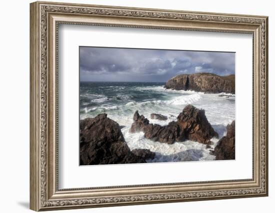 Heavy Seas Pounding the Rocky Coastline at Dalbeg-Lee Frost-Framed Photographic Print