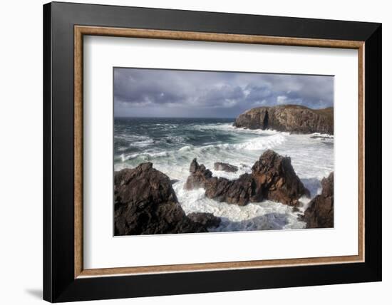 Heavy Seas Pounding the Rocky Coastline at Dalbeg-Lee Frost-Framed Photographic Print