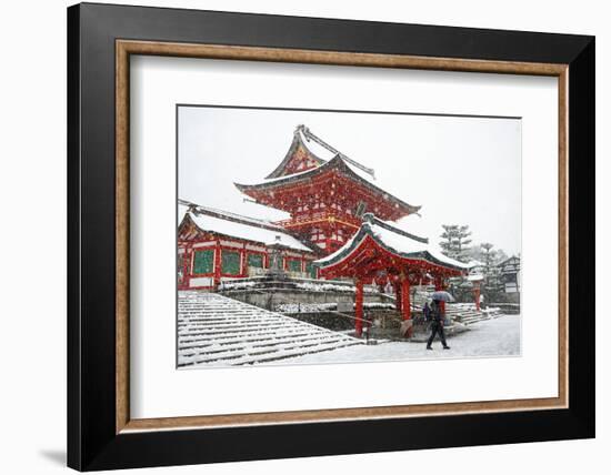 Heavy snow on Fushimi Inari Shrine, Kyoto, Japan, Asia-Damien Douxchamps-Framed Photographic Print