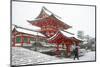 Heavy snow on Fushimi Inari Shrine, Kyoto, Japan, Asia-Damien Douxchamps-Mounted Photographic Print