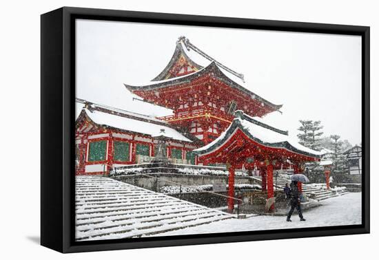 Heavy snow on Fushimi Inari Shrine, Kyoto, Japan, Asia-Damien Douxchamps-Framed Premier Image Canvas