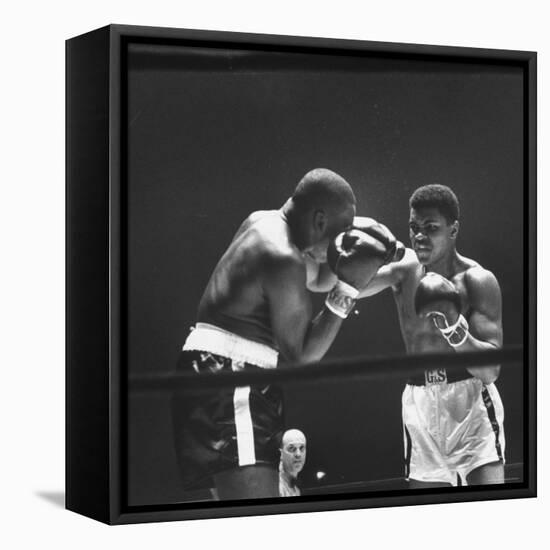 Heavyweight Bout in Which Cassius Clay Narrowly Defeated Doug Jones-George Silk-Framed Premier Image Canvas