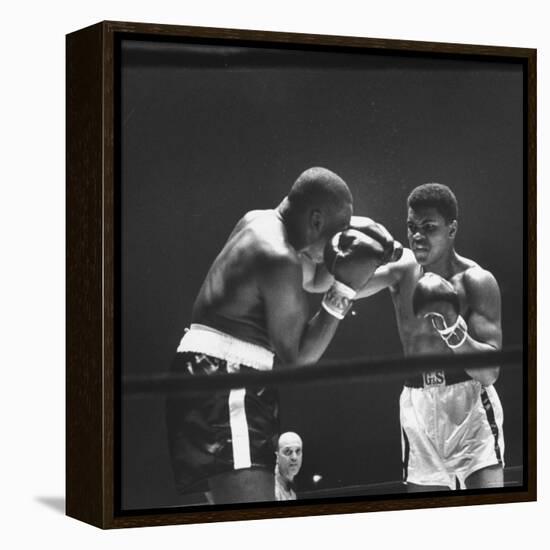 Heavyweight Bout in Which Cassius Clay Narrowly Defeated Doug Jones-George Silk-Framed Premier Image Canvas