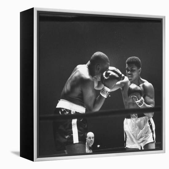 Heavyweight Bout in Which Cassius Clay Narrowly Defeated Doug Jones-George Silk-Framed Premier Image Canvas