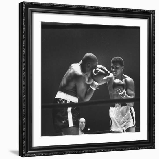 Heavyweight Bout in Which Cassius Clay Narrowly Defeated Doug Jones-George Silk-Framed Premium Photographic Print