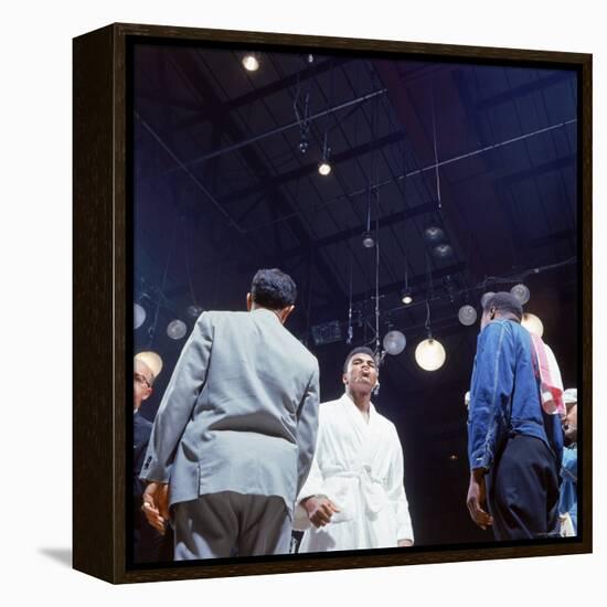 Heavyweight Boxer Cassius Clay, aka Muhammad Ali, After His Fight with Sonny Liston-John Dominis-Framed Premier Image Canvas