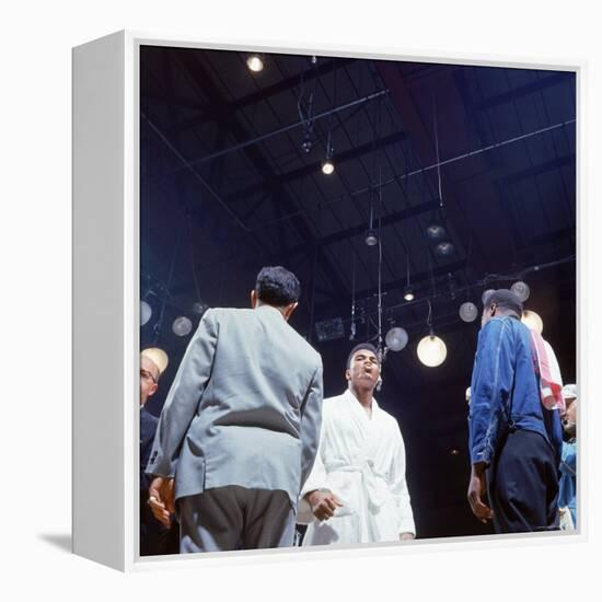 Heavyweight Boxer Cassius Clay, aka Muhammad Ali, After His Fight with Sonny Liston-John Dominis-Framed Premier Image Canvas