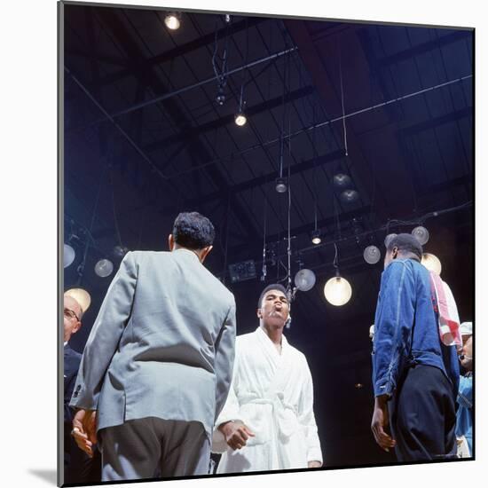 Heavyweight Boxer Cassius Clay, aka Muhammad Ali, After His Fight with Sonny Liston-John Dominis-Mounted Premium Photographic Print