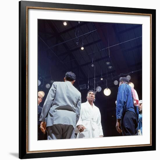 Heavyweight Boxer Cassius Clay, aka Muhammad Ali, After His Fight with Sonny Liston-John Dominis-Framed Premium Photographic Print