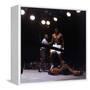 Heavyweight Boxer Cassius Clay, aka Muhammad Ali, Standing over Opponent Sonny Liston-George Silk-Framed Premier Image Canvas