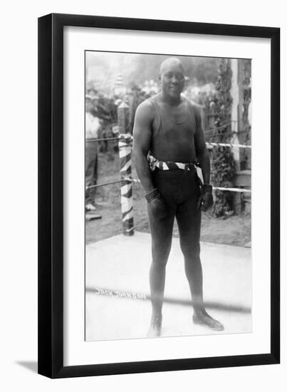 Heavyweight Boxing Champion Jack Johnson Photograph-Lantern Press-Framed Art Print