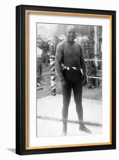 Heavyweight Boxing Champion Jack Johnson Photograph-Lantern Press-Framed Art Print