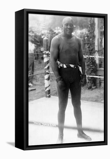 Heavyweight Boxing Champion Jack Johnson Photograph-Lantern Press-Framed Stretched Canvas