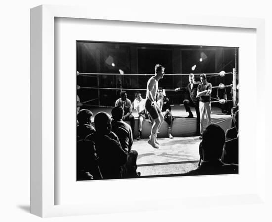 Heavyweight Boxing Contender Jerry Quarry Jumping Rope During His Training at Caesar's Palace-Richard Meek-Framed Photographic Print