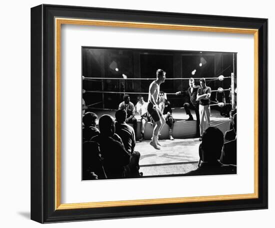 Heavyweight Boxing Contender Jerry Quarry Jumping Rope During His Training at Caesar's Palace-Richard Meek-Framed Photographic Print