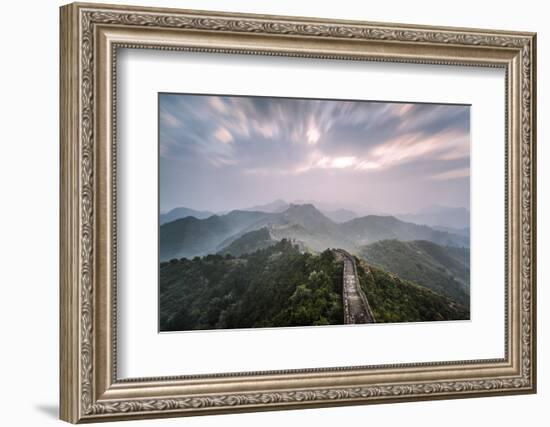 Hebei, China. the Great Wall of China, Jinshanling Section, at Sunrise, Long Exposure-Matteo Colombo-Framed Photographic Print