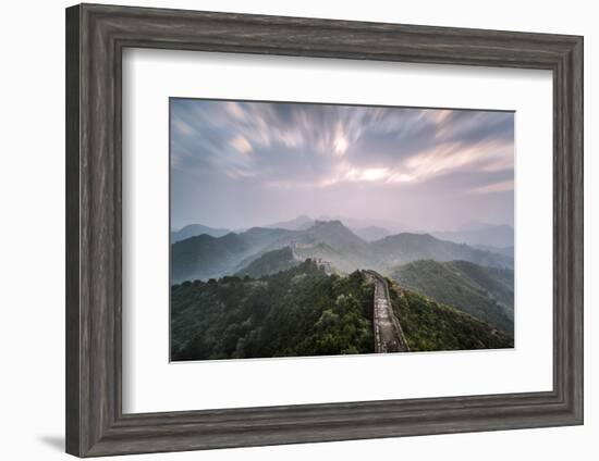 Hebei, China. the Great Wall of China, Jinshanling Section, at Sunrise, Long Exposure-Matteo Colombo-Framed Photographic Print