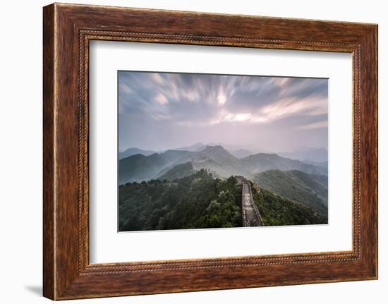 Hebei, China. the Great Wall of China, Jinshanling Section, at Sunrise, Long Exposure-Matteo Colombo-Framed Photographic Print