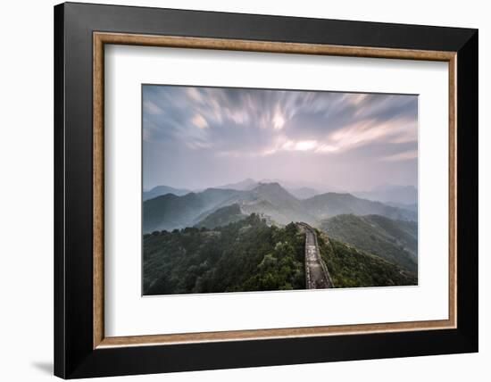 Hebei, China. the Great Wall of China, Jinshanling Section, at Sunrise, Long Exposure-Matteo Colombo-Framed Photographic Print