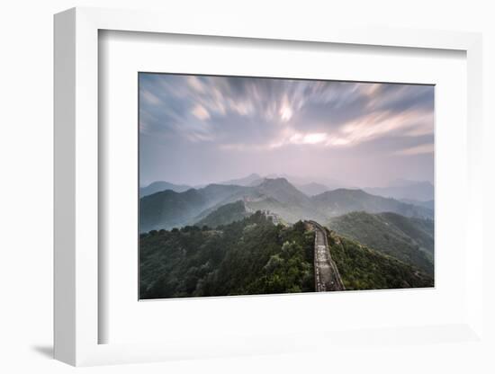 Hebei, China. the Great Wall of China, Jinshanling Section, at Sunrise, Long Exposure-Matteo Colombo-Framed Photographic Print