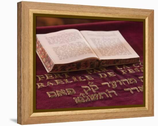 Hebrew Bible in Fes Synagogue, Morocco-William Sutton-Framed Premier Image Canvas