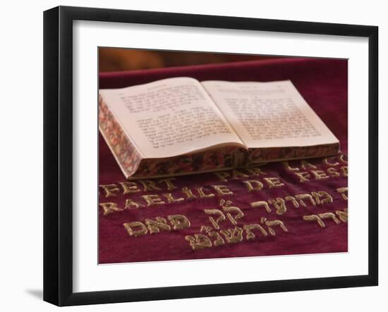 Hebrew Bible in Fes Synagogue, Morocco-William Sutton-Framed Photographic Print