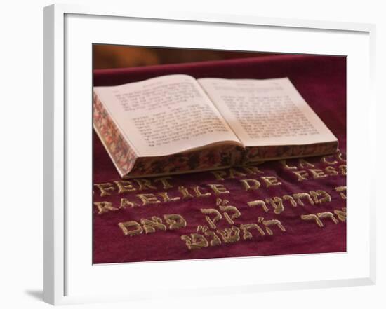 Hebrew Bible in Fes Synagogue, Morocco-William Sutton-Framed Photographic Print