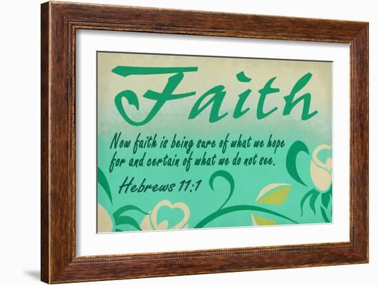 Hebrews 11:1 - Inspirational-Lantern Press-Framed Art Print