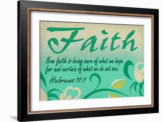 Hebrews 11:1 - Inspirational-Lantern Press-Framed Art Print