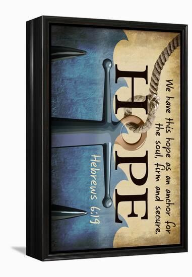 Hebrews 6:19 - Inspirational-Lantern Press-Framed Stretched Canvas