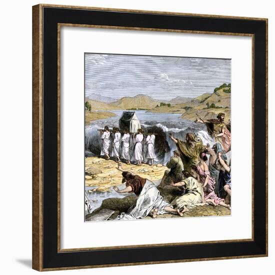 Hebrews Carrying the Ark of the Covenant across the Jordan River into the Promised Land-null-Framed Giclee Print