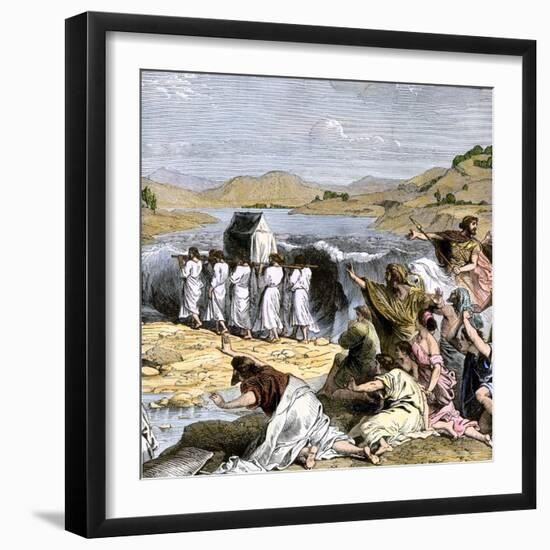 Hebrews Carrying the Ark of the Covenant across the Jordan River into the Promised Land-null-Framed Giclee Print