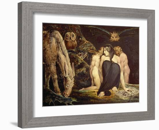 Hecate. 43.8 x 58.1 cm (ca. 1795) Cat. N 5056.-William Blake-Framed Giclee Print