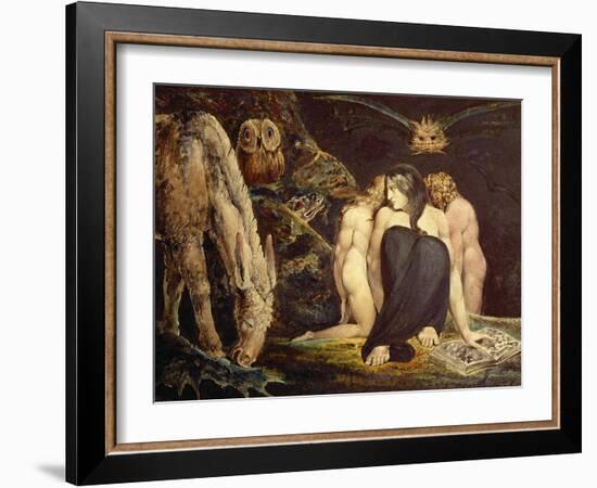 Hecate. 43.8 x 58.1 cm (ca. 1795) Cat. N 5056.-William Blake-Framed Giclee Print