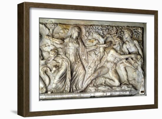 Hecate and Giants, Roman Relief-null-Framed Premium Photographic Print