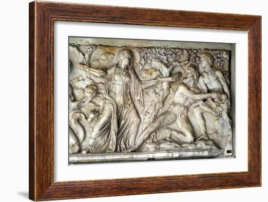 Hecate and Giants, Roman Relief-null-Framed Photographic Print