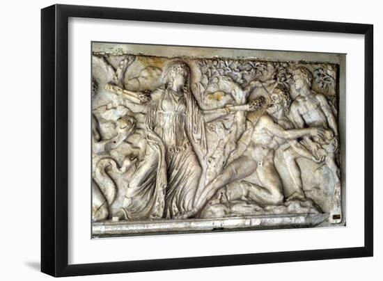 Hecate and Giants, Roman Relief-null-Framed Photographic Print