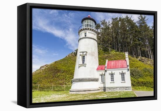 Heceta Head, Oregon, USA. The Heceta Head Lighthouse on the Oregon coast.-Emily Wilson-Framed Premier Image Canvas