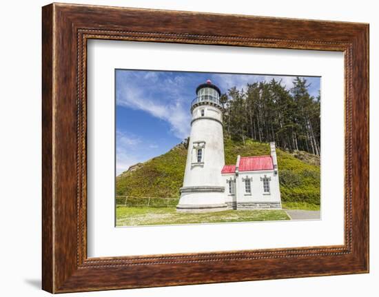 Heceta Head, Oregon, USA. The Heceta Head Lighthouse on the Oregon coast.-Emily Wilson-Framed Photographic Print