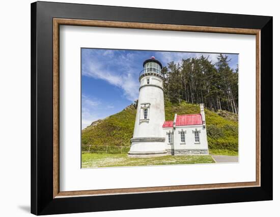 Heceta Head, Oregon, USA. The Heceta Head Lighthouse on the Oregon coast.-Emily Wilson-Framed Photographic Print