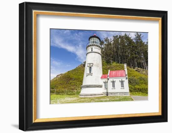 Heceta Head, Oregon, USA. The Heceta Head Lighthouse on the Oregon coast.-Emily Wilson-Framed Photographic Print