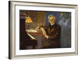 Hector Berlioz, Composing Les Troyens-L. Balestrieri-Framed Art Print