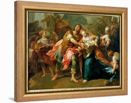 Hector Bidding Farewell to His Son and Andromache-Jean Bernard Restout-Framed Premier Image Canvas