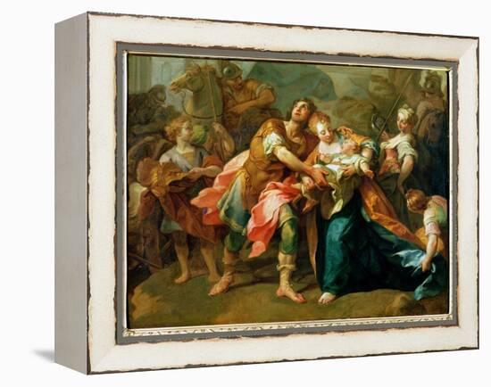 Hector Bidding Farewell to His Son and Andromache-Jean Bernard Restout-Framed Premier Image Canvas