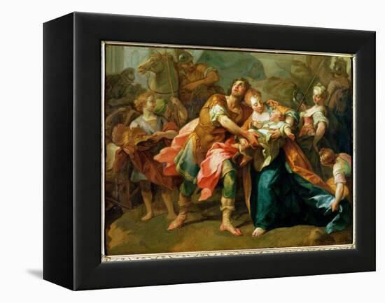 Hector Bidding Farewell to His Son and Andromache-Jean Bernard Restout-Framed Premier Image Canvas